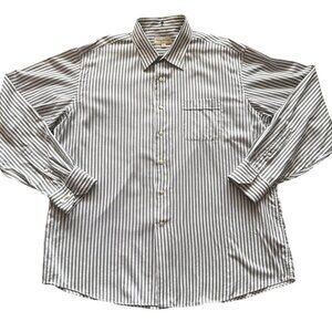 Tommy Bahama Button Down Dress Shirt Long Sleeve Striped Top Collared Men